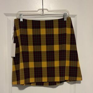Wilfred Yellow and Black Plaid Mini Skirt (purchased at Aritzia)